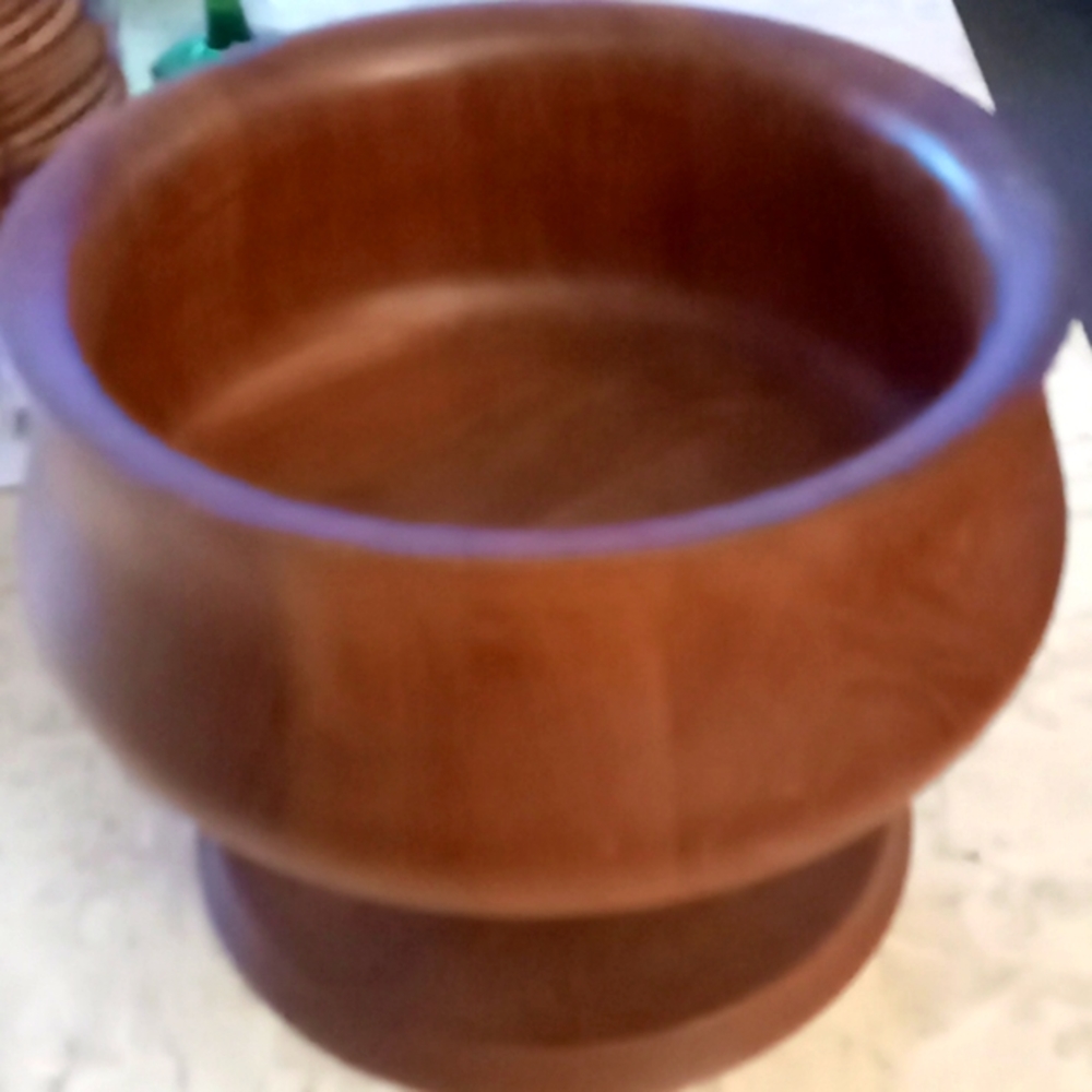 Handmade teak wood stand and Bowl